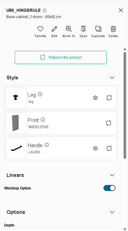 Edit panel categories