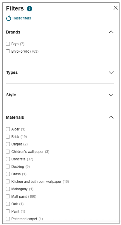 Filter Options