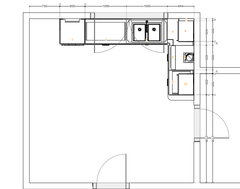 no wall dimensions plan