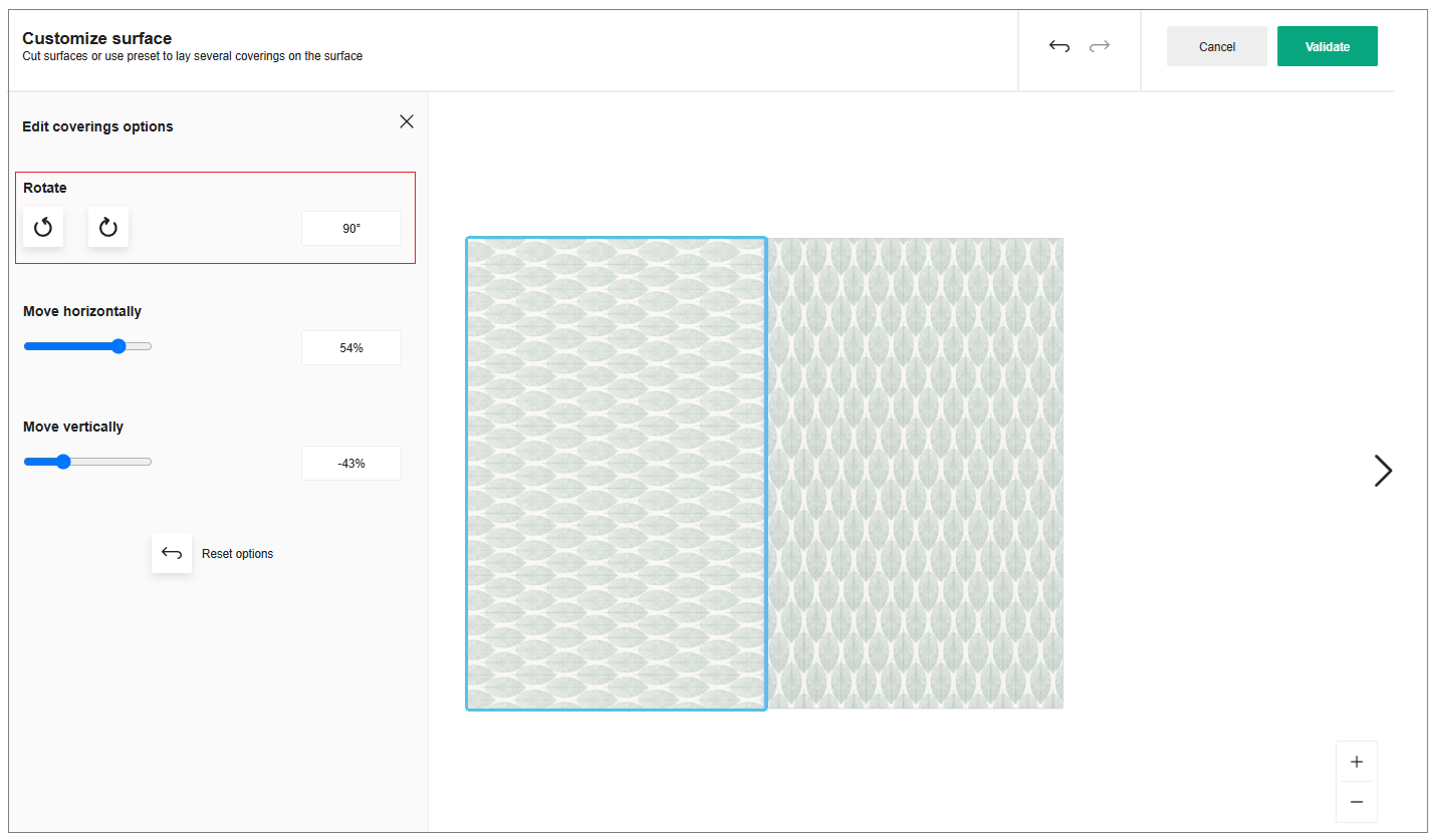 Rotate coverings Surface
