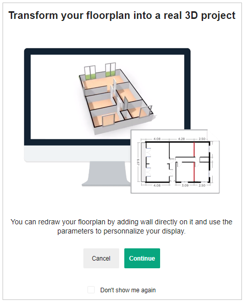 Upload 2D plan Option