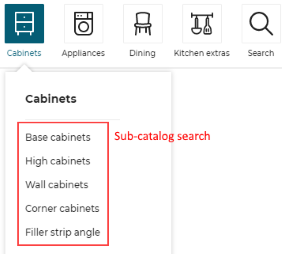 Sub-catalog search