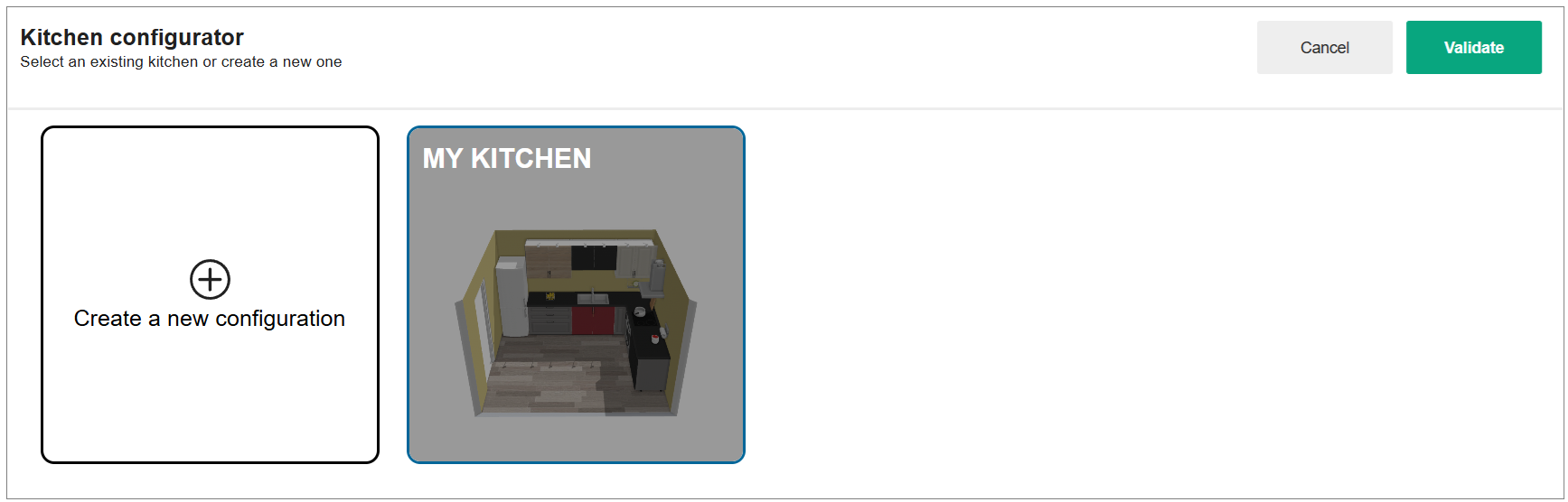 Existing Kitchen Configurator