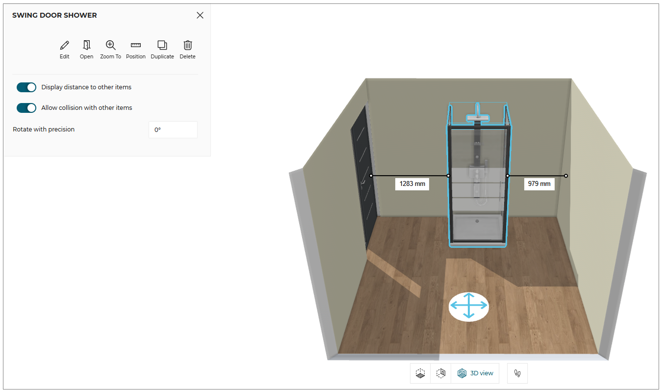 Position 3D view